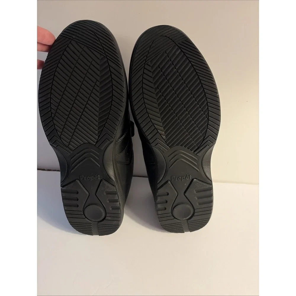 Men's Shoes Propet Life Walker Men's Leather Strap Walking Shoe Black 13 Wide